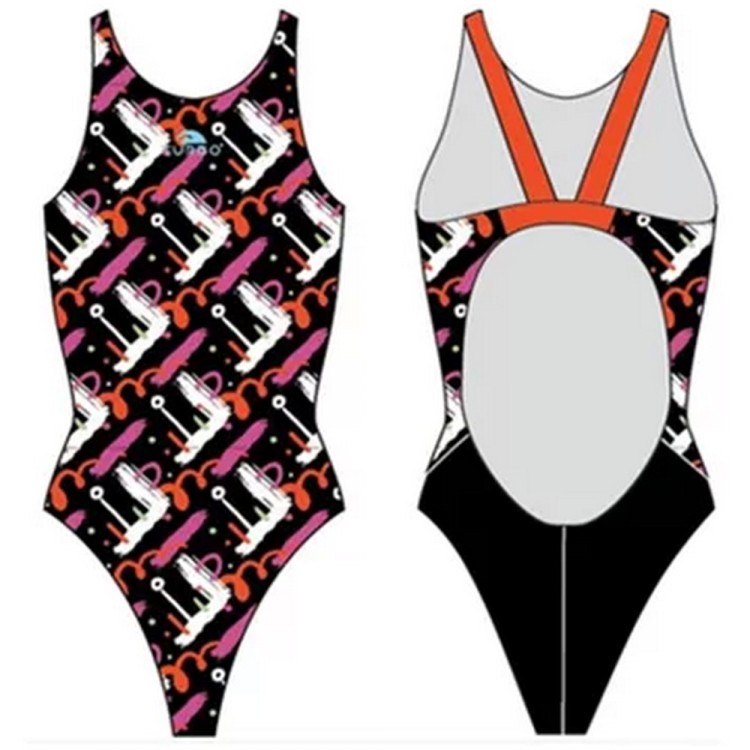Turbo Swimming Swimsuit Womens Wide Strap Confetti 8302401